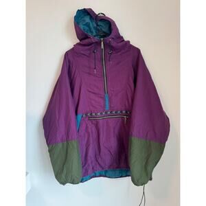 L.L. Bean Purple and Green Windbreaker